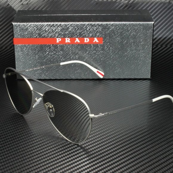 NEW Prada Men's Silver and Grey Sunglasses!